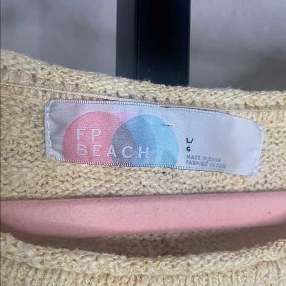 Free people beach knit sleeveless shirt large - Picture 3 of 8